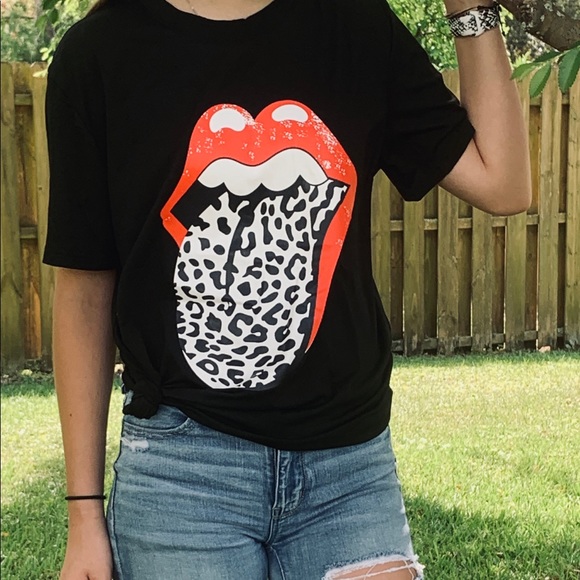 Rolling Stones animal print tee - Picture 1 of 3